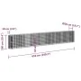 Arriate de gaviones de hierro galvanizado 610x50x100 cm de vidaXL, Maceteros y jardineras - Ref: Foro24-152039, Precio: 193,8...