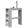 Mesa alta bar con estantes madera gris Sonoma 90x47,5x103,5 cm en Mesas de comedor | Comprar online en Foru.es