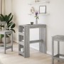 Mesa alta bar con estantes madera gris Sonoma 90x47,5x103,5 cm en Mesas de comedor | Comprar online en Foru.es