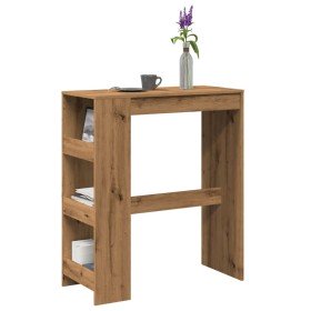 Mesa alta con estantes madera roble artisian 90x40x103,5 cm en Mesas de comedor | Comprar online en Foru.es