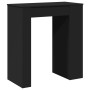 Mesa alta con estantes madera ingeniería negra 95x47x103,5 cm en Mesas de comedor | Comprar online en Foru.es