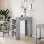 Mesa alta bar con estantes madera gris hormigón 95x47x103,5 cm en Mesas de comedor | Comprar online en Foru.es