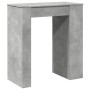 Mesa alta bar con estantes madera gris hormigón 95x47x103,5 cm en Mesas de comedor | Comprar online en Foru.es