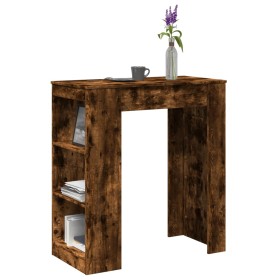 Mesa alta bar con estantes roble ahumado 95x47x103,5 cm en Mesas de comedor | Comprar online en Foru.es