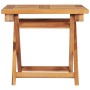 Tumbona con mesa y cojín madera maciza de teca de vidaXL, Tumbonas - Ref: Foro24-3063022, Precio: 299,06 €, Descuento: %