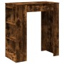 Mesa alta bar con estantes roble ahumado 95x47x103,5 cm en Mesas de comedor | Comprar online en Foru.es