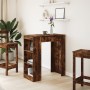 Mesa alta bar con estantes roble ahumado 95x47x103,5 cm en Mesas de comedor | Comprar online en Foru.es