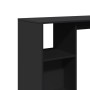 Mesa bar con estante madera ingeniería negra 124x46x103,5 cm en Mesas de comedor | Comprar online en Foru.es