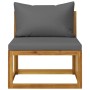 Muebles de jardín 7 pzas cojines madera maciza de acacia de vidaXL, Conjuntos de jardín - Ref: Foro24-3057613, Precio: 669,23...