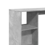 Mesa bar con estante madera gris hormigón 124x46x103,5 cm en Mesas de comedor | Comprar online en Foru.es