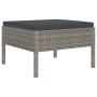 Set de muebles de jardín 6 pzas y cojines ratán sintético gris de vidaXL, Conjuntos de jardín - Ref: Foro24-3056988, Precio: ...