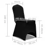 Funda para silla elástica 4 unidades negra de vidaXL, Fundas - Ref: Foro24-131409, Precio: 19,75 €, Descuento: %