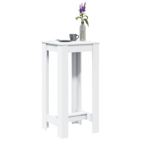 Mesa alta de bar madera de ingeniería blanca 51x50x103,5 cm en Mesas de comedor | Comprar online en Foru.es