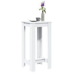 Mesa alta de bar madera de ingeniería blanca 51x50x103,5 cm en Mesas de comedor | Comprar online en Foru.es