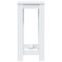 Mesa alta de bar madera de ingeniería blanca 51x50x103,5 cm en Mesas de comedor | Comprar online en Foru.es