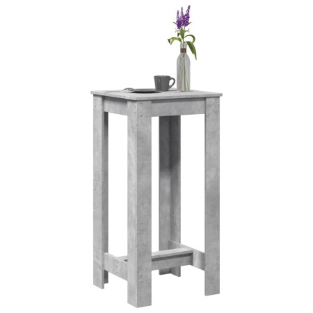 Mesa alta de bar madera ingeniería gris hormigón 51x50x103,5 cm en Mesas de comedor | Comprar online en Foru.es