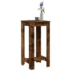 Mesa alta de bar madera ingeniería roble ahumado 51x50x103,5 cm en Mesas de comedor | Comprar online en Foru.es