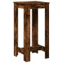 Mesa alta de bar madera ingeniería roble ahumado 51x50x103,5 cm en Mesas de comedor | Comprar online en Foru.es