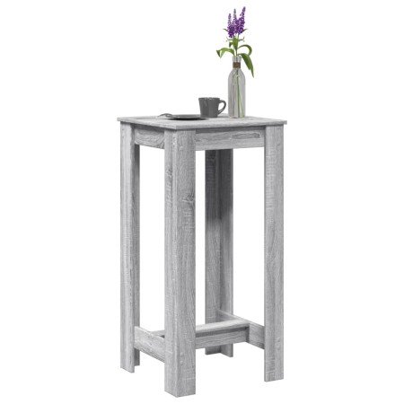 Mesa alta de bar madera ingeniería gris Sonoma 51x50x103,5 cm en Mesas de comedor | Comprar online en Foru.es
