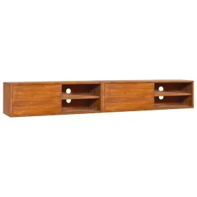 Mueble de TV de pared madera maciza de teca 180x30x30 cm de vidaXL, Muebles TV - Ref: Foro24-3057505, Precio: 180,45 €, Descu...