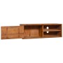 Mueble de TV de pared madera maciza de teca 180x30x30 cm de vidaXL, Muebles TV - Ref: Foro24-3057505, Precio: 183,91 €, Descu...