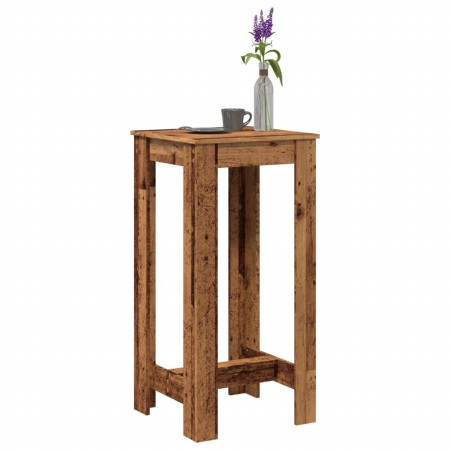 Mesa alta de bar madera de ingeniería envejecida 51x50x103,5 cm en Mesas de comedor | Comprar online en Foru.es