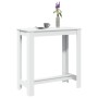 Mesa alta de bar madera ingeniería blanca 102x50x103,5 cm en Mesas de comedor | Comprar online en Foru.es