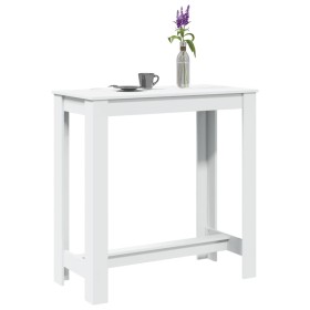 Mesa alta de bar madera ingeniería blanca 102x50x103,5 cm en Mesas de comedor | Comprar online en Foru.es