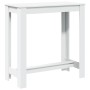 Mesa alta de bar madera ingeniería blanca 102x50x103,5 cm en Mesas de comedor | Comprar online en Foru.es