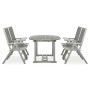 Juego de comedor para jardín 5 pzas madera maciza acacia gris de vidaXL, Conjuntos de jardín - Ref: Foro24-3057907, Precio: 5...