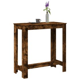 Mesa alta de bar madera ingeniería roble ahumado 102x50x103,5cm en Mesas de comedor | Comprar online en Foru.es