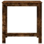 Mesa alta de bar madera ingeniería roble ahumado 102x50x103,5cm en Mesas de comedor | Comprar online en Foru.es