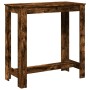 Mesa alta de bar madera ingeniería roble ahumado 102x50x103,5cm en Mesas de comedor | Comprar online en Foru.es