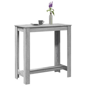 Mesa alta de bar madera ingeniería gris Sonoma 102x50x103,5 cm en Mesas de comedor | Comprar online en Foru.es