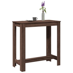 Mesa alta de bar madera ingeniería marrón roble 102x50x103,5 cm en Mesas de comedor | Comprar online en Foru.es