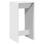 Mesa alta de bar madera de ingeniería blanca 51x50x103,5 cm en Mesas de comedor | Comprar online en Foru.es
