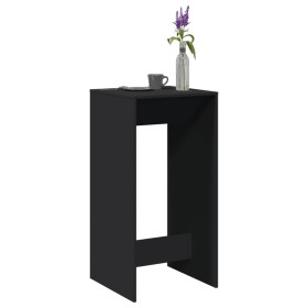 Mesa alta de bar madera de ingeniería negra 51x50x103,5 cm en Mesas de comedor | Comprar online en Foru.es