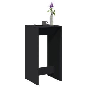 Mesa alta de bar madera de ingeniería negra 51x50x103,5 cm en Mesas de comedor | Comprar online en Foru.es