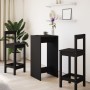 Mesa alta de bar madera de ingeniería negra 51x50x103,5 cm en Mesas de comedor | Comprar online en Foru.es