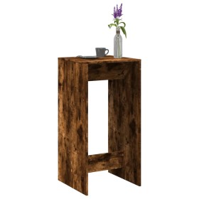 Mesa alta de bar madera ingeniería roble ahumado 51x50x103,5 cm en Mesas de comedor | Comprar online en Foru.es