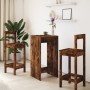 Mesa alta de bar madera ingeniería roble ahumado 51x50x103,5 cm en Mesas de comedor | Comprar online en Foru.es