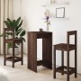 Mesa alta de bar madera ingeniería marrón roble 51x50x103,5 cm en Mesas de comedor | Comprar online en Foru.es