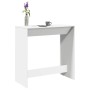 Mesa alta de bar madera ingeniería blanca 102x50x103,5 cm en Mesas de comedor | Comprar online en Foru.es