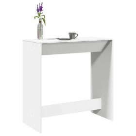 Mesa alta de bar madera ingeniería blanca 102x50x103,5 cm en Mesas de comedor | Comprar online en Foru.es