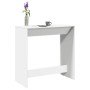 Mesa alta de bar madera ingeniería blanca 102x50x103,5 cm en Mesas de comedor | Comprar online en Foru.es