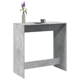 Mesa alta de bar madera ingeniería gris hormigón 102x50x103,5cm en Mesas de comedor | Comprar online en Foru.es