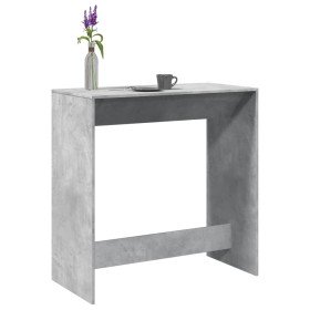 Mesa alta de bar madera ingeniería gris hormigón 102x50x103,5cm en Mesas de comedor | Comprar online en Foru.es