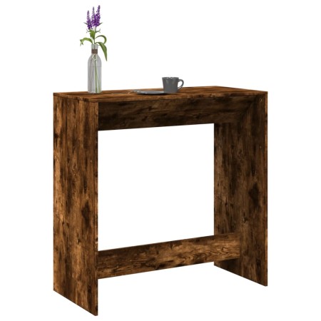 Mesa alta de bar madera ingeniería roble ahumado 102x50x103,5cm en Mesas de comedor | Comprar online en Foru.es