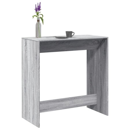 Mesa alta de bar madera ingeniería gris Sonoma 102x50x103,5 cm en Mesas de comedor | Comprar online en Foru.es