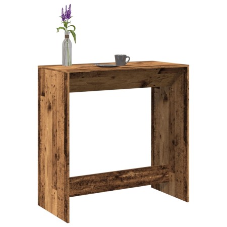 Mesa alta de bar madera ingeniería envejecida 102x50x103,5 cm en Mesas de comedor | Comprar online en Foru.es